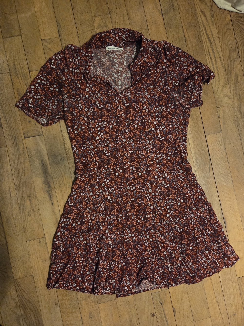 Reformation Red Floral Dress